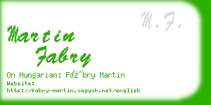 martin fabry business card